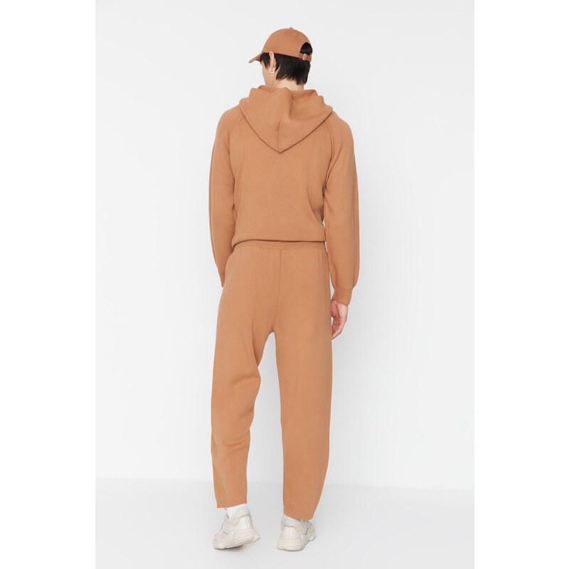 Trendyol Camel Mens Carrot Fit Sweater Pants