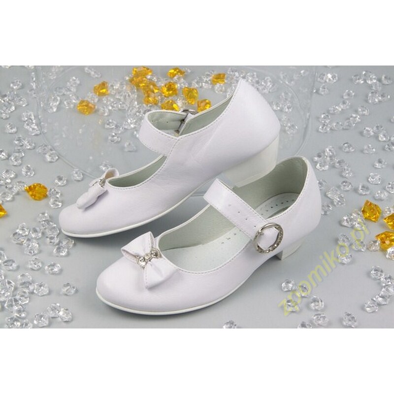 Dívčí bílé společenské boty Miko model 903