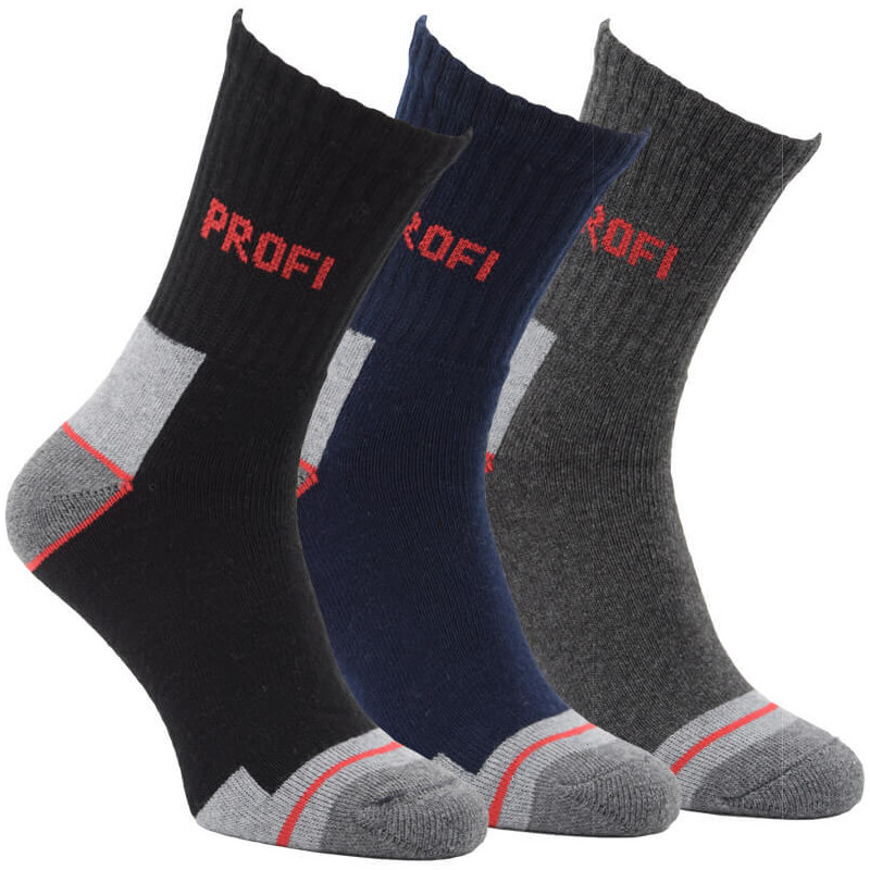 Bavlněné froté zpevněné pracovní ponožky RS