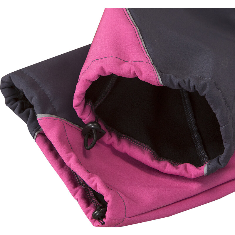 Veselá Nohavice Dětské softshellové kalhoty celoroční šedo-růžové