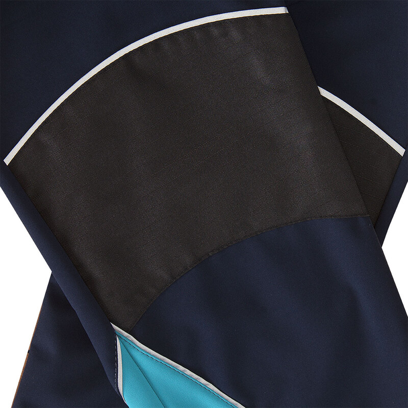 Veselá Nohavice Dětské softshellové kalhoty celoroční modro-tyrkysové