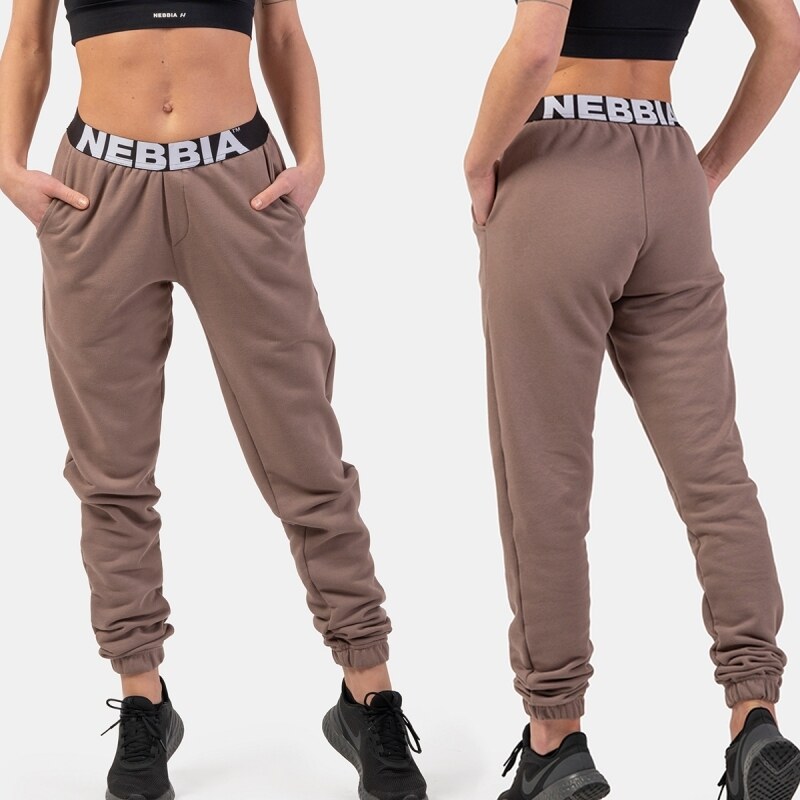 NEBBIA - Dámské tepláky ICONIC 408 (brown)