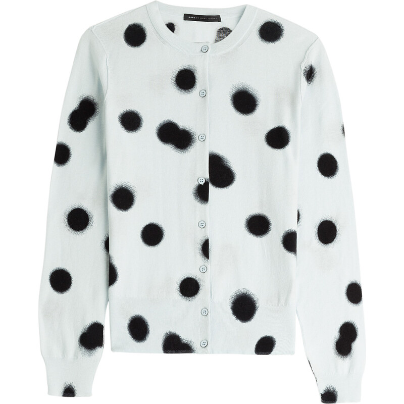 Marc by Marc Jacobs Blurred Dot Printed Cotton Cardigan
