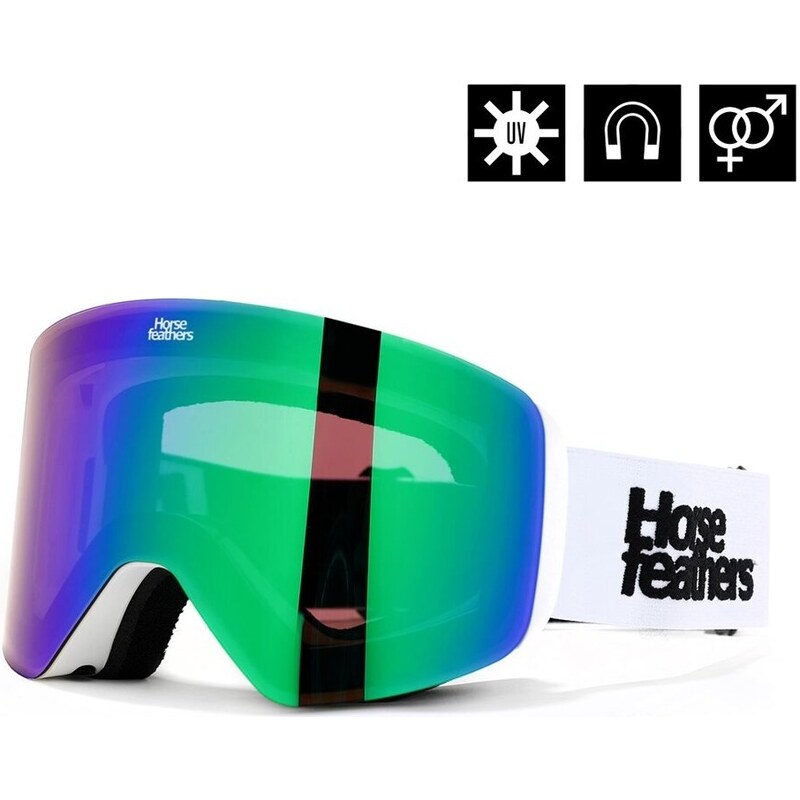 Snowboardové brýle Horsefeathers Colt - bílé, zelené
