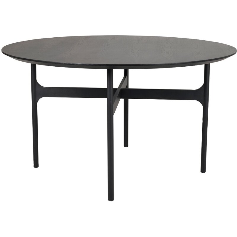 Černý dřevěný jídelní stůl ROWICO COLTON 135 cm