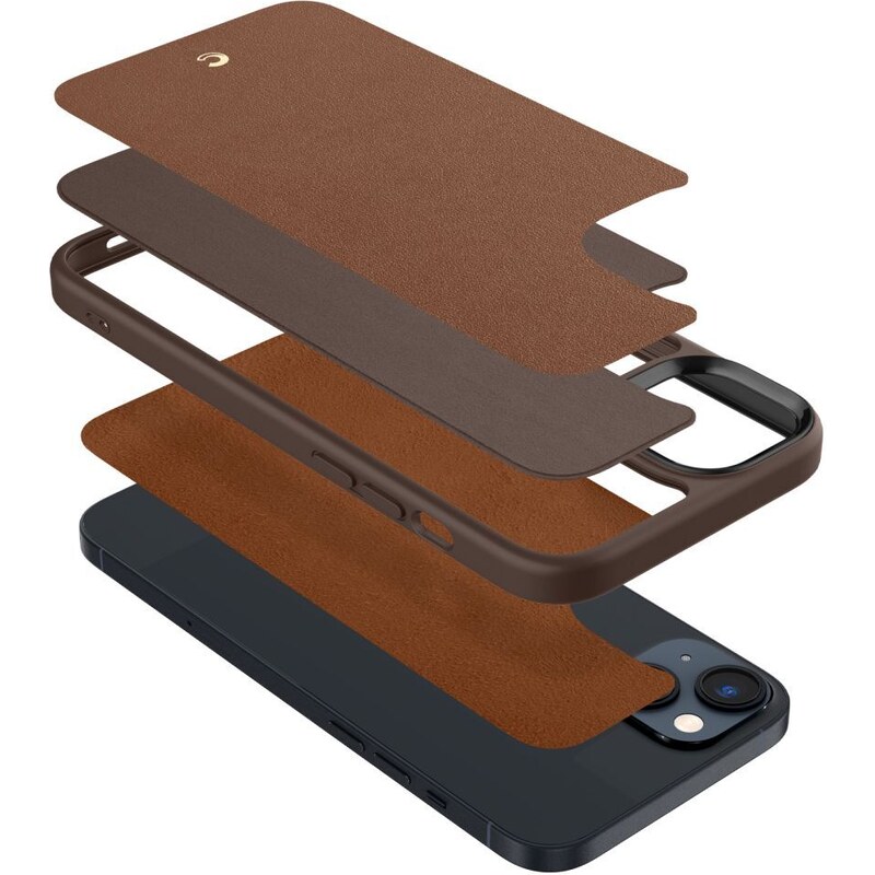 Ochranný kryt pro iPhone 14 PLUS - Spigen, Cyrill Kajuk Mag Saddle Brown