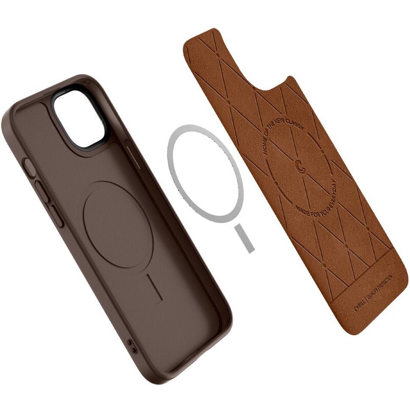 Ochranný kryt pro iPhone 14 PLUS - Spigen, Cyrill Kajuk Mag Saddle Brown