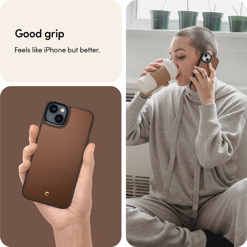 Ochranný kryt pro iPhone 14 PLUS - Spigen, Cyrill Kajuk Mag Saddle Brown