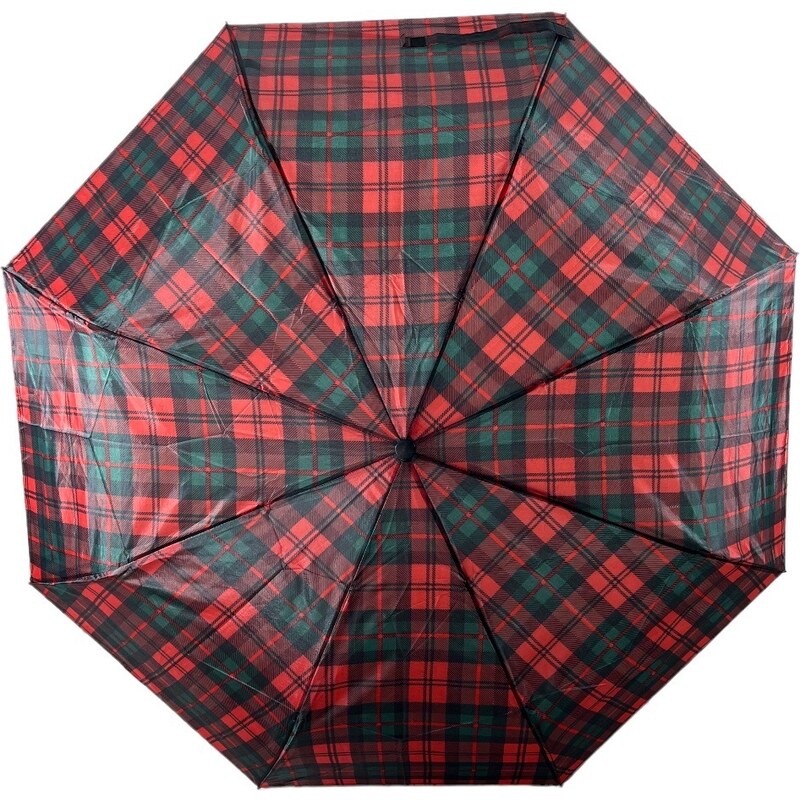 Swifts Kostkovaný skládací deštník červenozelená 1123