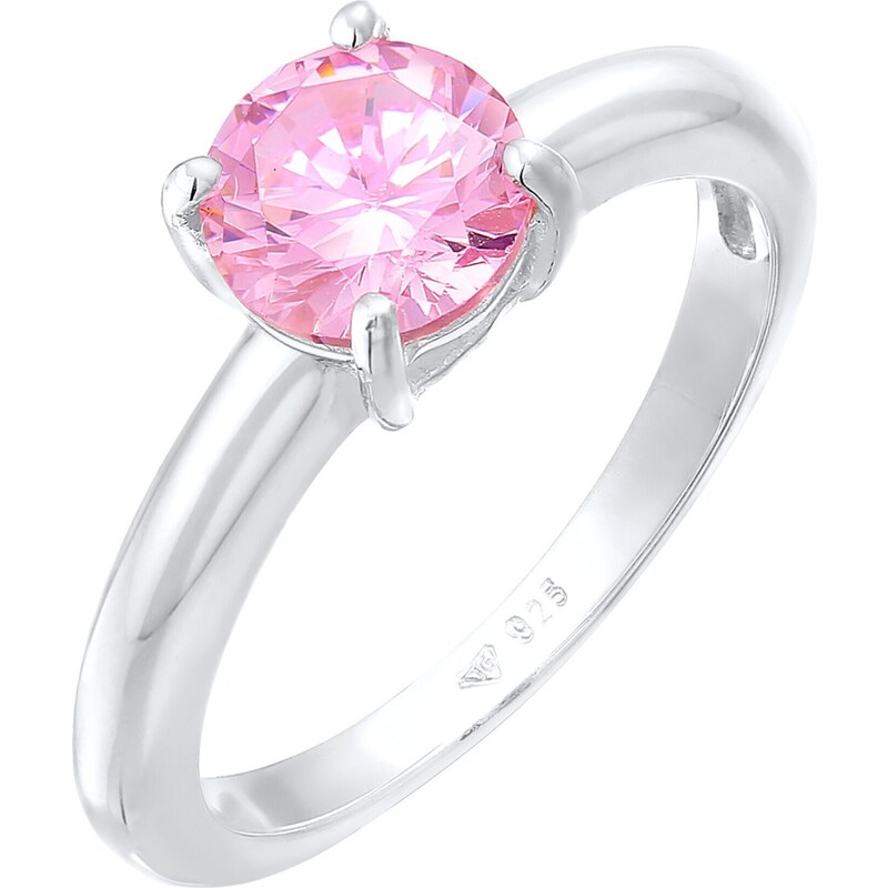 ELLI Prsten pink / stříbrná