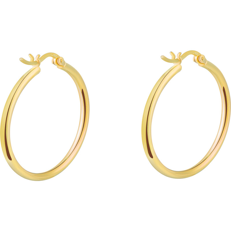 Olivie Stříbrné 2cm KRUHY GOLD 7066 73906435