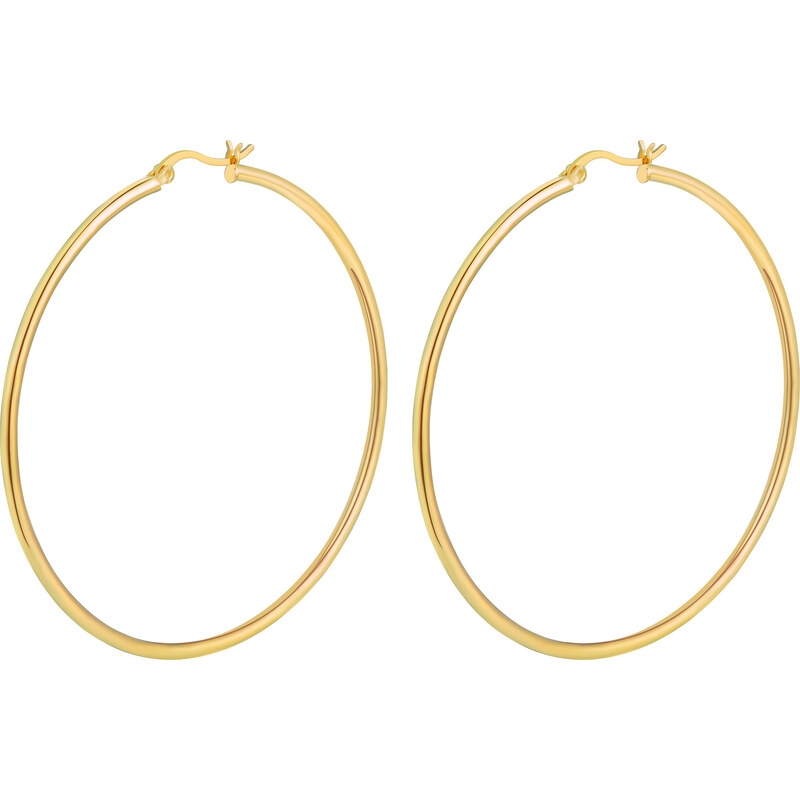 Olivie Stříbrné 6cm KRUHY GOLD 7078
