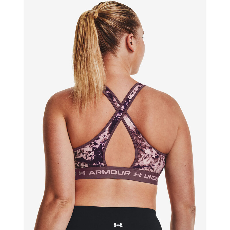 Dámská Sportovní Podprsenka Under Armour Ua Crossback Mid Print-Ppl