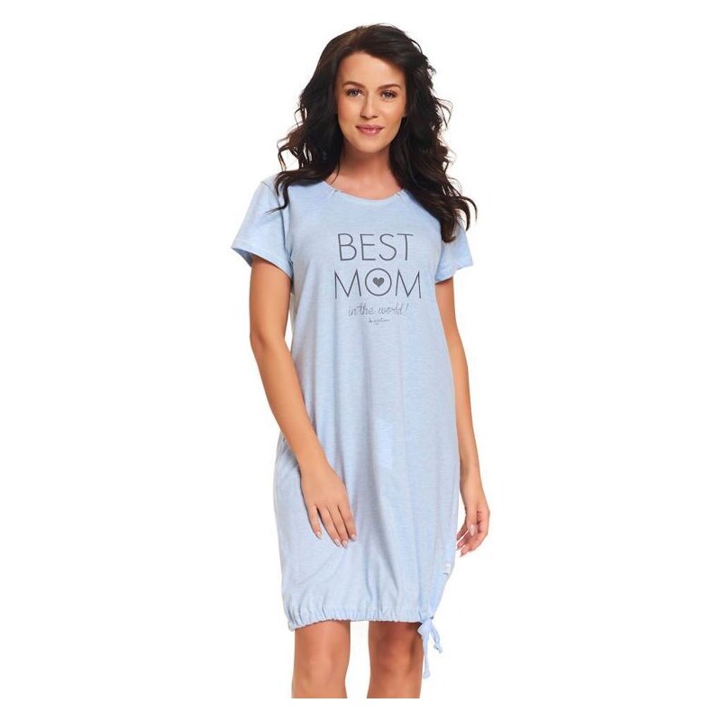 DN Nightwear Mateřská noční košile Best Mom světle modrá 42254800