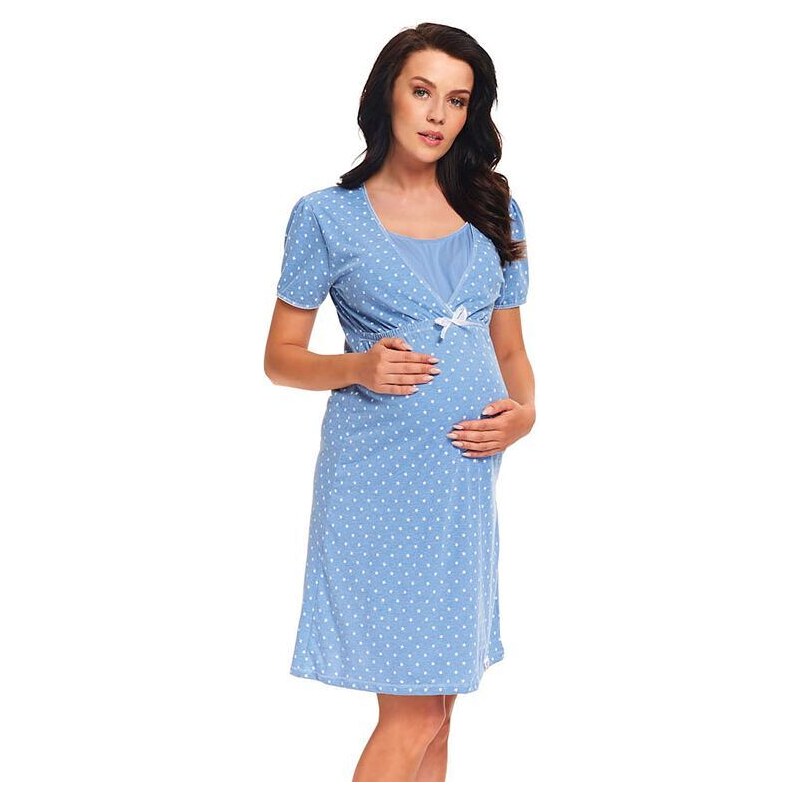 DN Nightwear Kojicí košilka Sweet Star modrá hvězdičky 52589313