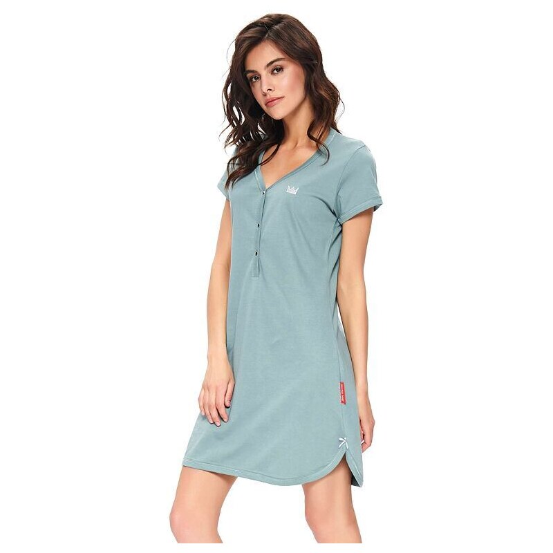 DN Nightwear Dámská bavlněná košile Princessa II mineral korunka 53006935