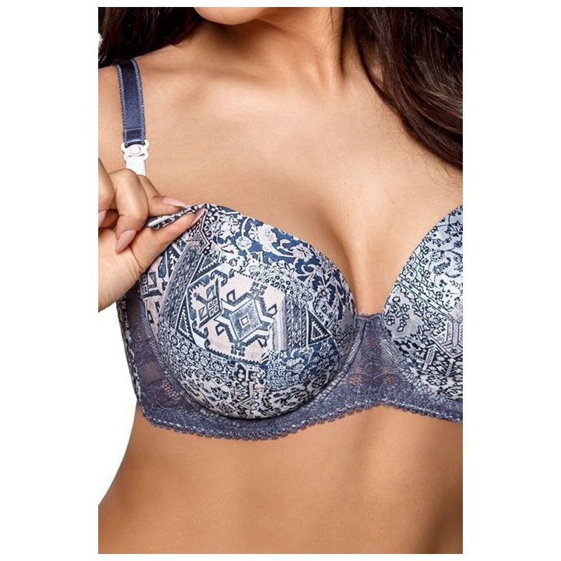 Ava Lingerie Kojicí podprsenka s kosticí 1692 modrá 73925699