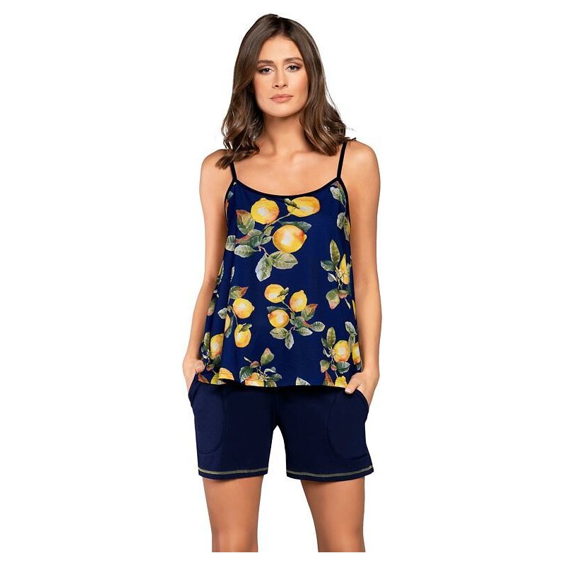 Italian Fashion Dámské pyžamo Lemon tmavě modré 58988183