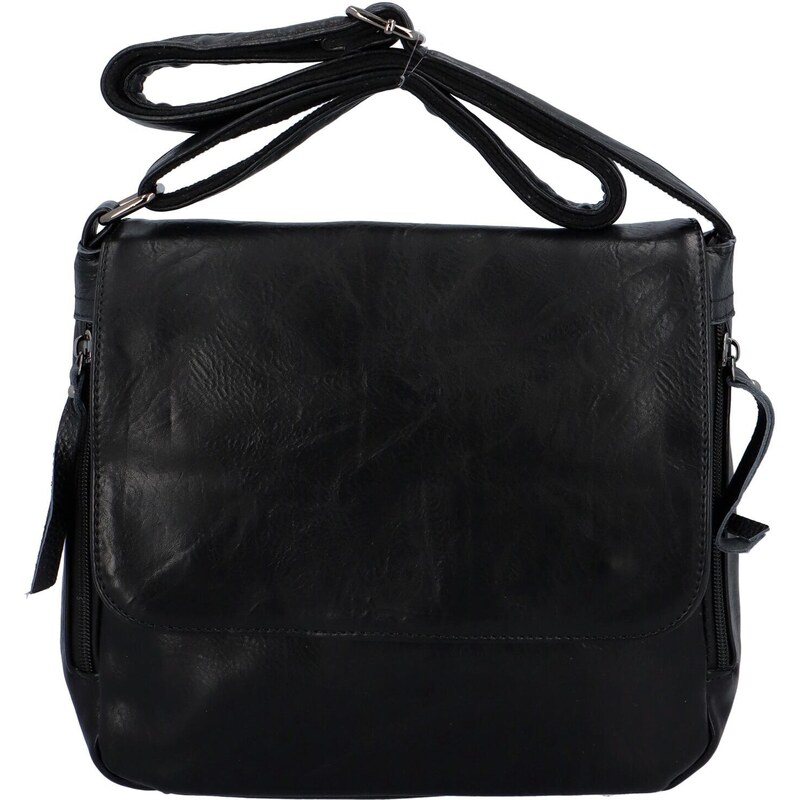 Urban Style Praktická dámská taška na rameno s klopou Luciano, černá 73921639