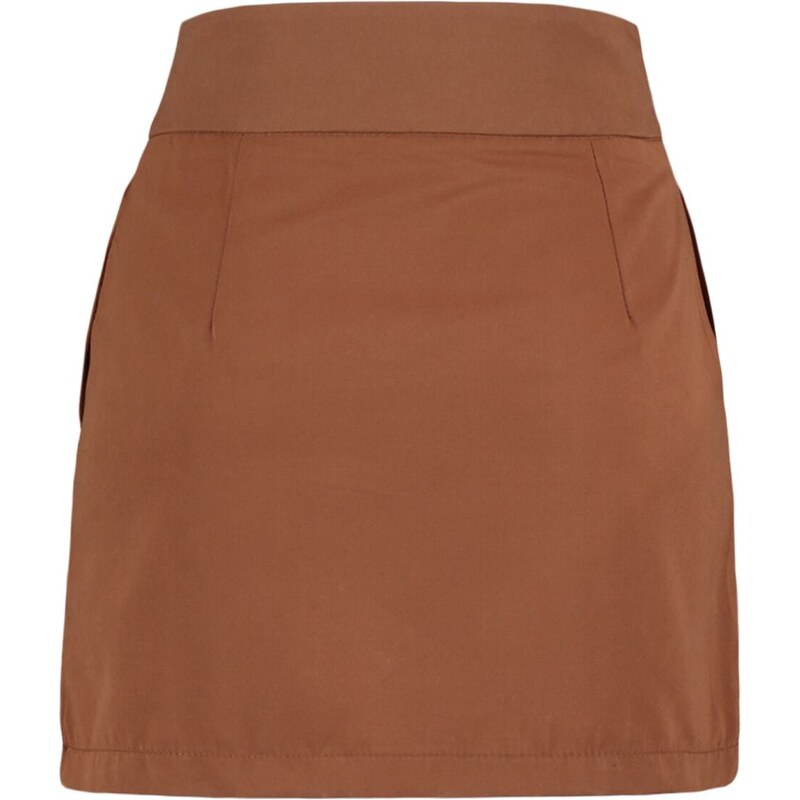 Trendyol Brown Woven Button Mini Skirt