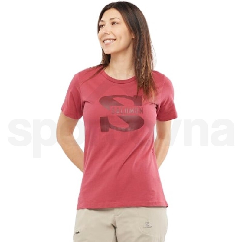 Salomon OUTLIFE BIG LOGO TEE W LC1798100 - earth red