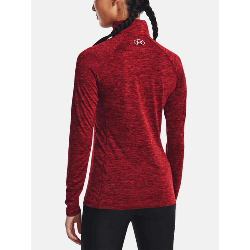 Under Armour Tričko Tech 1/2 Zip - Twist-RED - Dámské