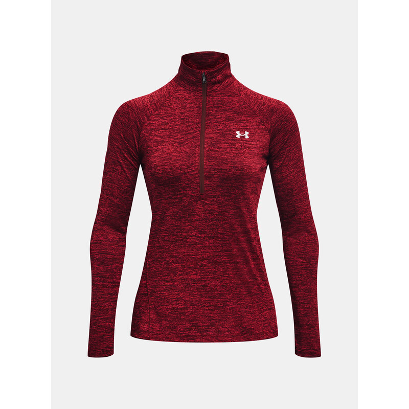 Under Armour Tričko Tech 1/2 Zip - Twist-RED - Dámské