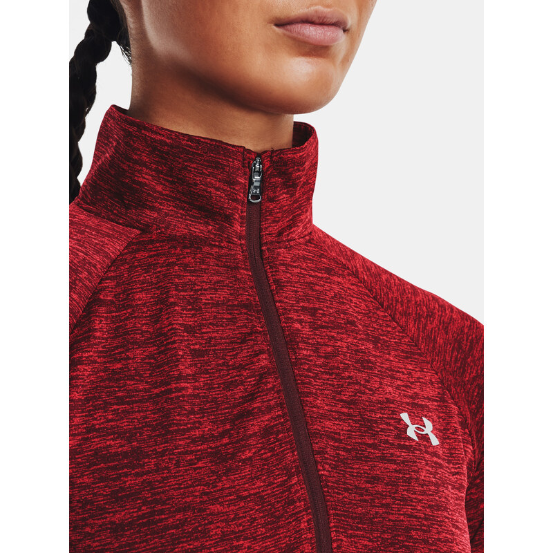 Under Armour Tričko Tech 1/2 Zip - Twist-RED - Dámské