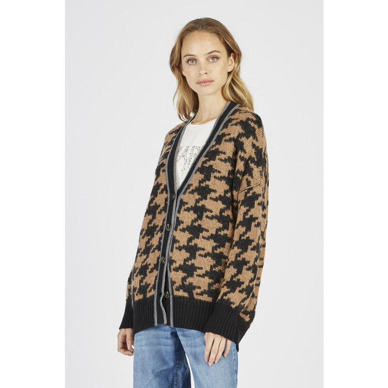 SVETR LA MARTINA WOMAN TRICOT CARDIGAN WOOL/MOH