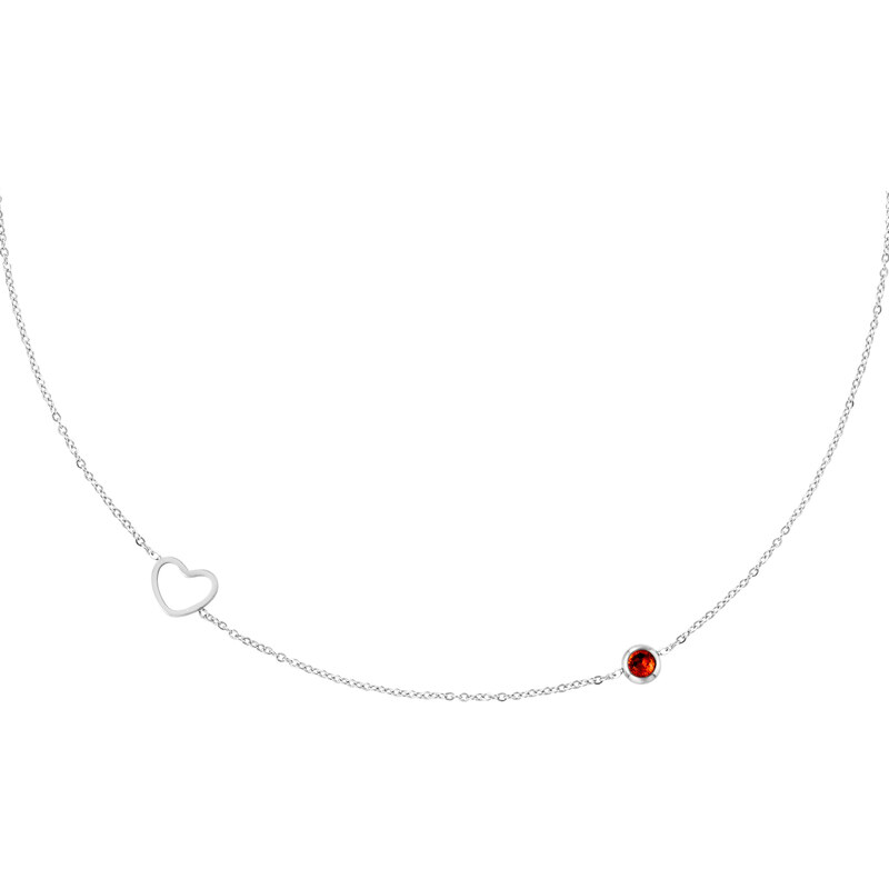 SYLVIENE Náhrdelník choker Birthstone Silver 108484177