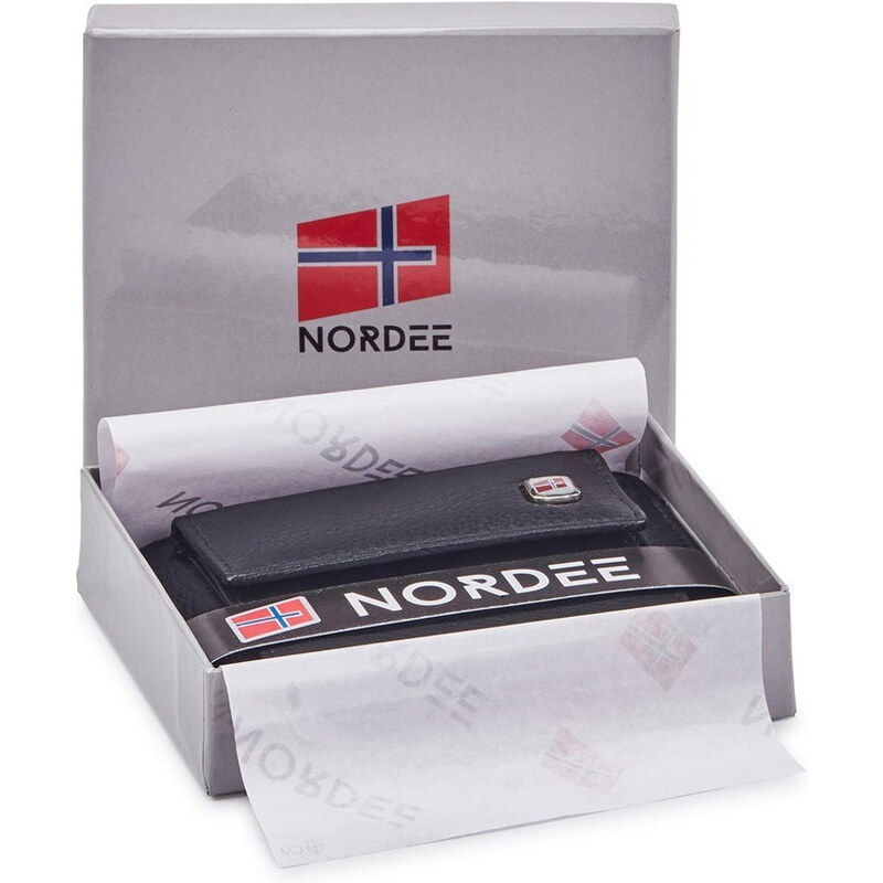 Kožená peněženka dolarovka Nordee černá + RFID