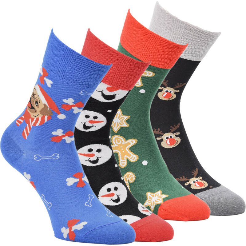 Barevné Crazy vánoční ponožky OXSOX mix barev 39-42