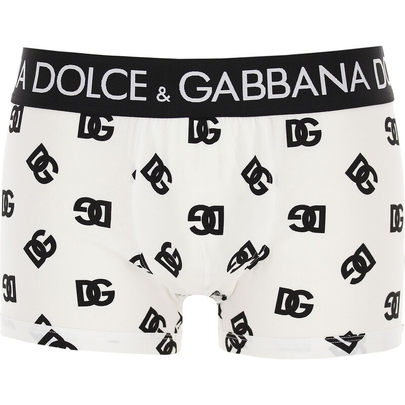 Dolce & Gabbana Boxerky pro muže, Trenýrky Ve výprodeji v Outletu, Bílá, Bavlna, 2024, M S