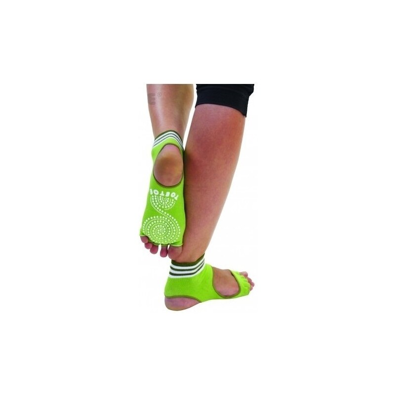 HEEL bezprstové joga ABS protiskluzové ponožky ToeToe zelená S