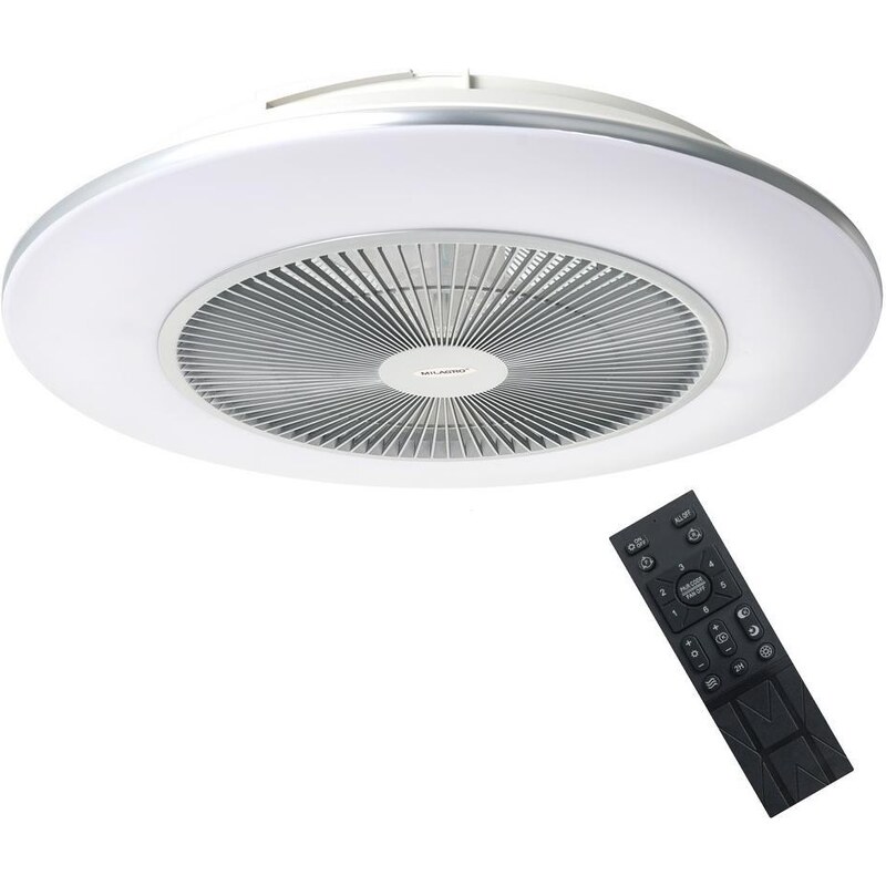 Brilagi Brilagi - LED Stmívatelné svítidlo s ventilátorem AURA LED/38W/230V stříbrná +DO BG0373