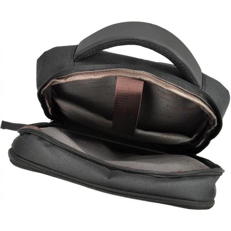 Pierre Cardin Elegantní černý pánský batoh s kapsou pro laptop, USB