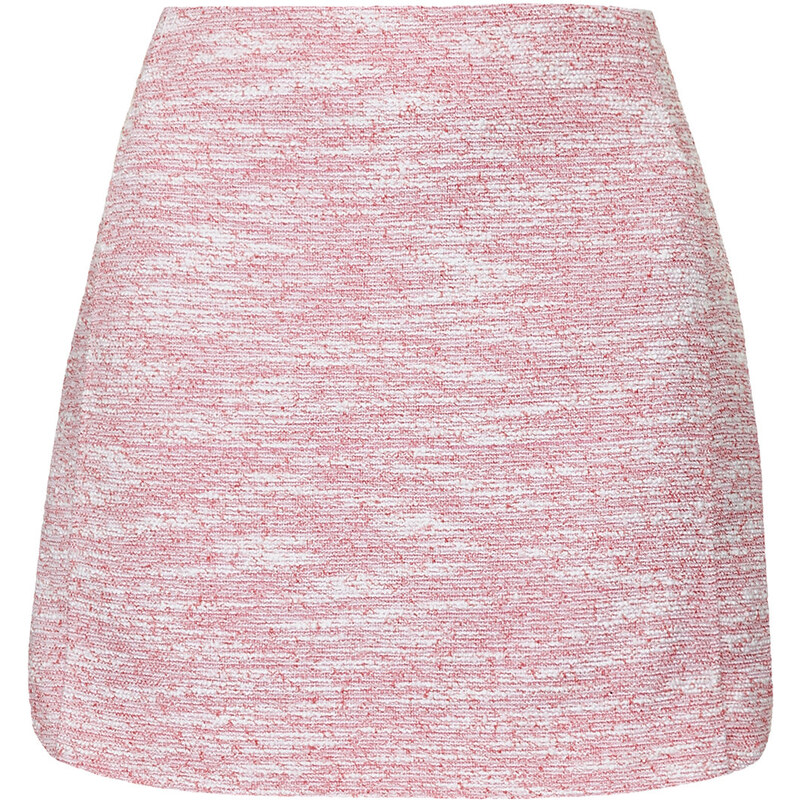 Topshop Boucle Curved Hem Mini Skirt