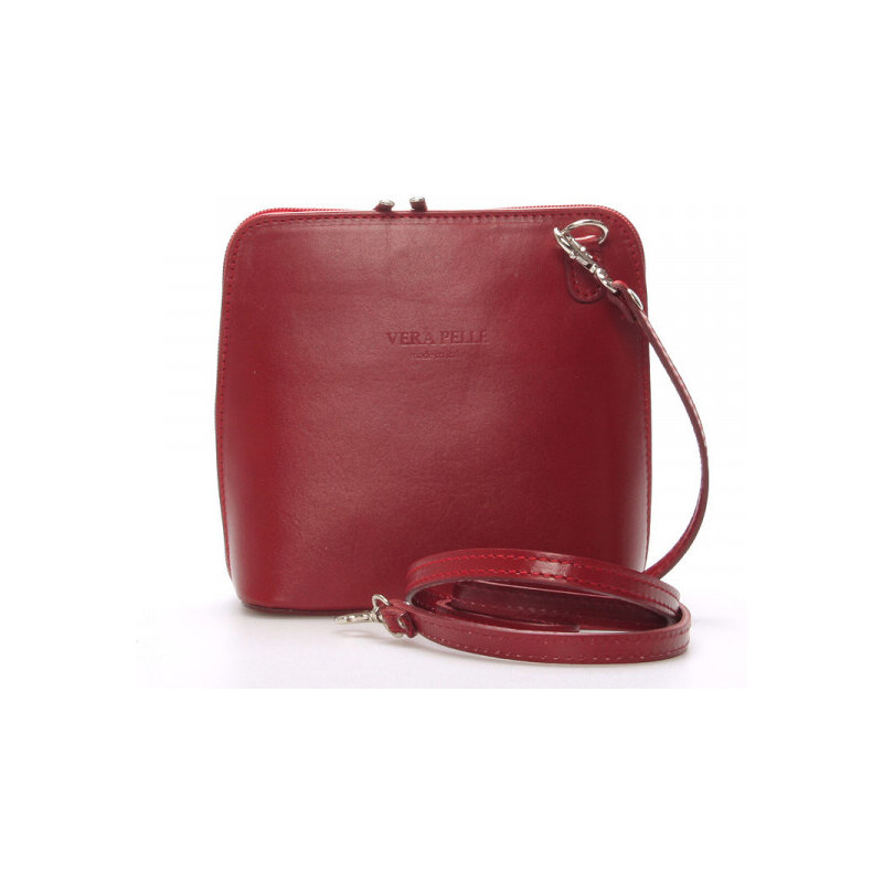 Delami Vera Pelle Dámská kožená crossbody Kirsten, červená 10200485