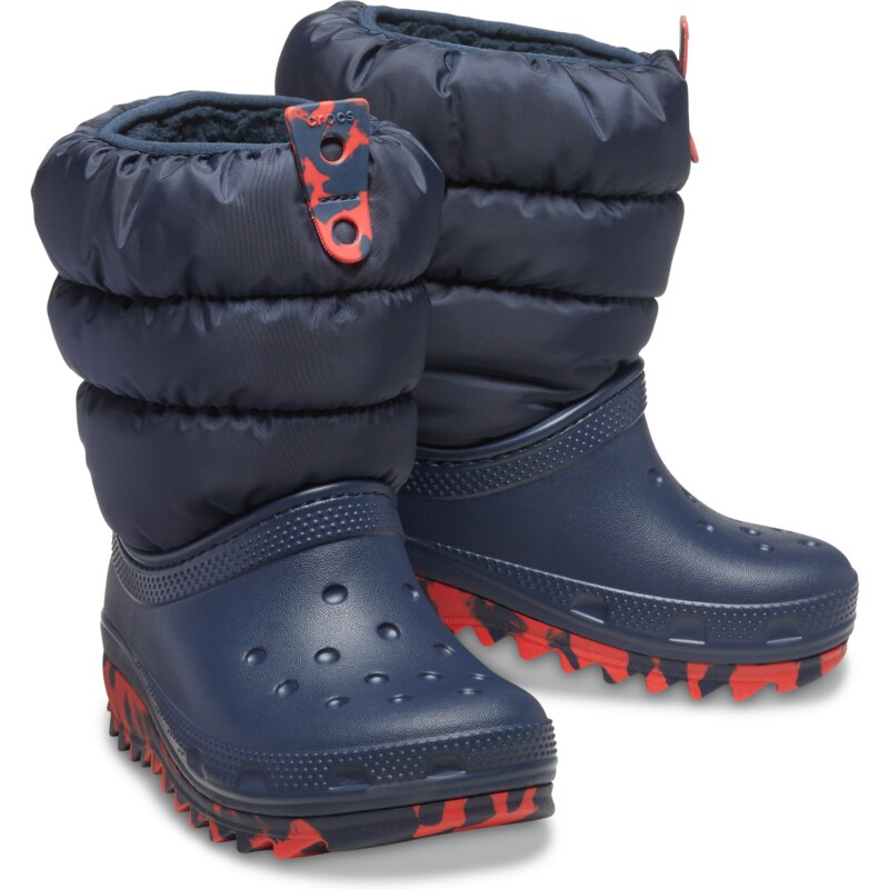 Dětské zimní boty Crocs CLASSIC NEO PUFF tmavě modrá