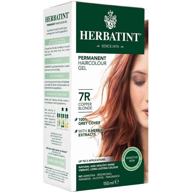 Herbatint - permanentní barva na vlasy měděná blond 7R