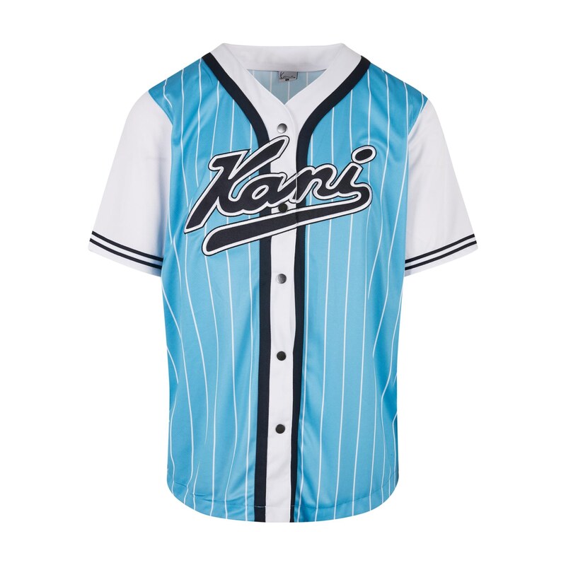 Karl Kani Tričko Varsity světlemodrá / černá / bílá