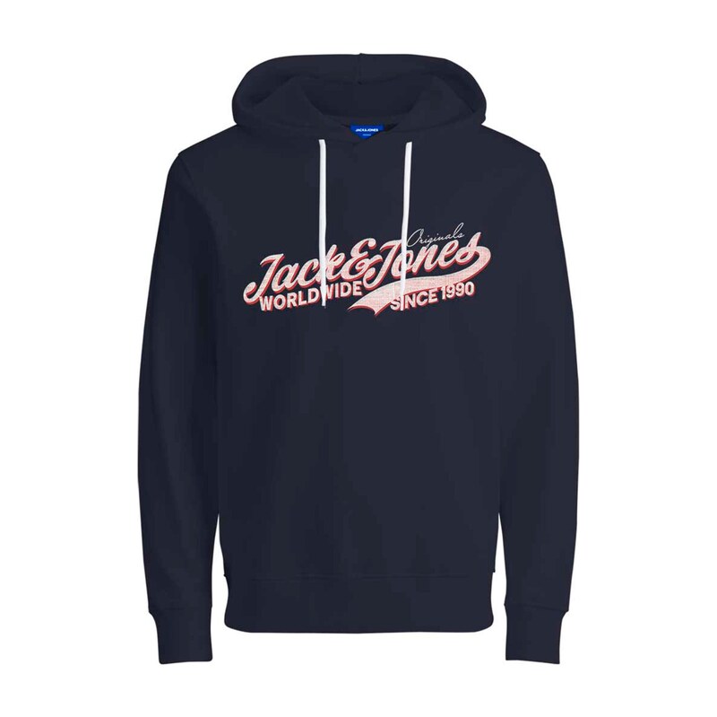 JACK & JONES Mikina Mel noční modrá / růžová / červená / bílá