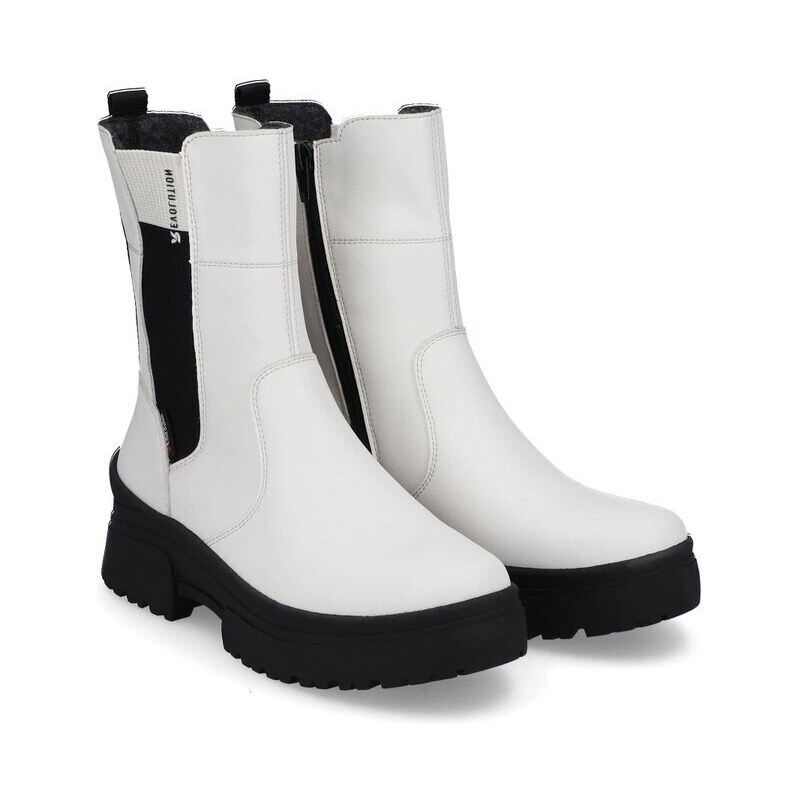 Nadčasové a sofistikované trendy kotníkové boty Rieker W0380-80 bílá 74036457