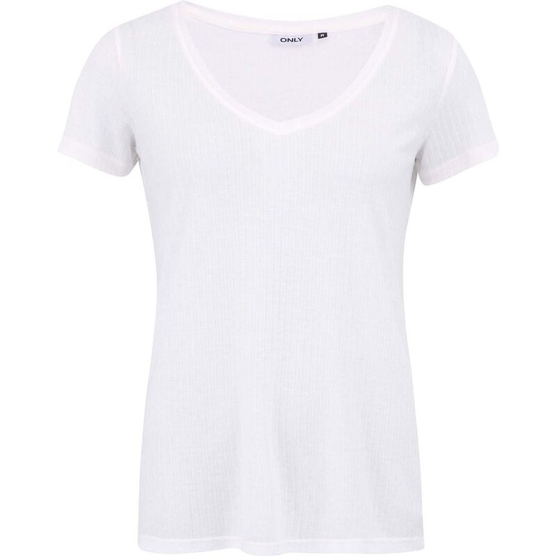 Bílé volnější tričko ONLY Web