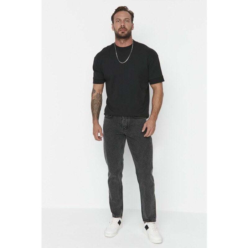 Trendyol Anthracite Essential Fit Jeans Denim Trousers