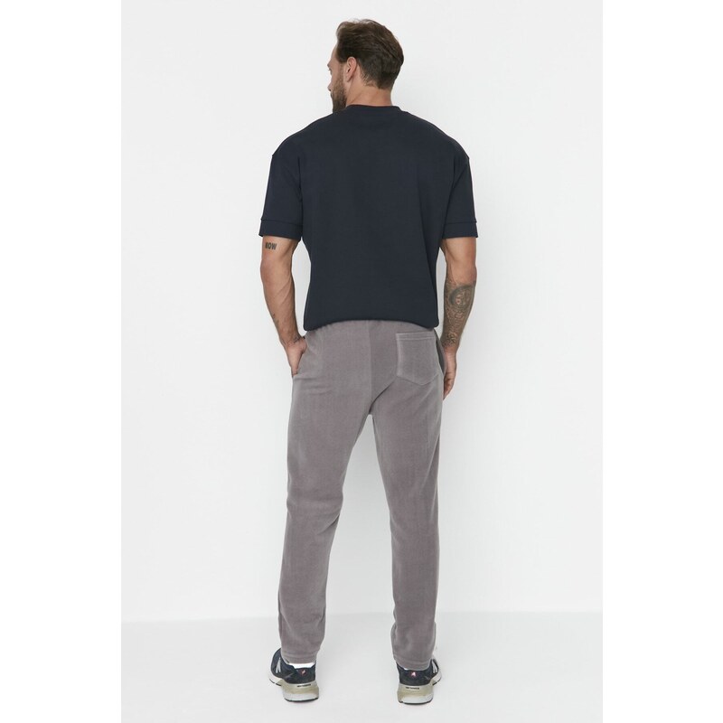 Trendyol Gray Men's Regular/Normal Cut Label Appliqued Rubber Leg Sweatpants