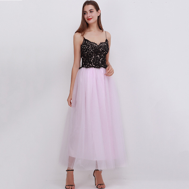 ADELO Tutu sukně dámská maxi - světle růžová