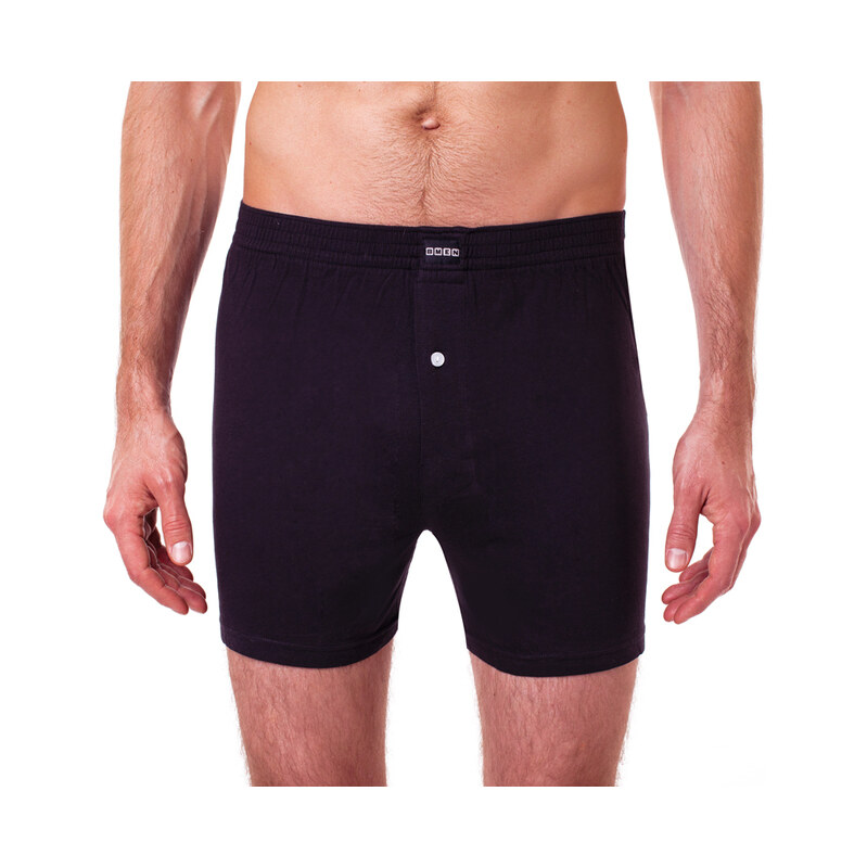 Volné pánské bavlněné boxerky COTTON BOXER - BELLINDA - černá