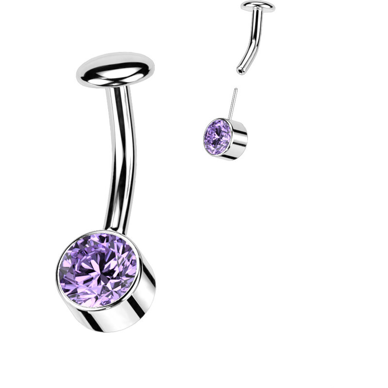Atreya Titanový bezzávitový piercing do pupíku Zia 74052196