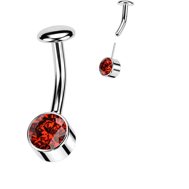 Atreya Titanový bezzávitový piercing do pupíku Zia